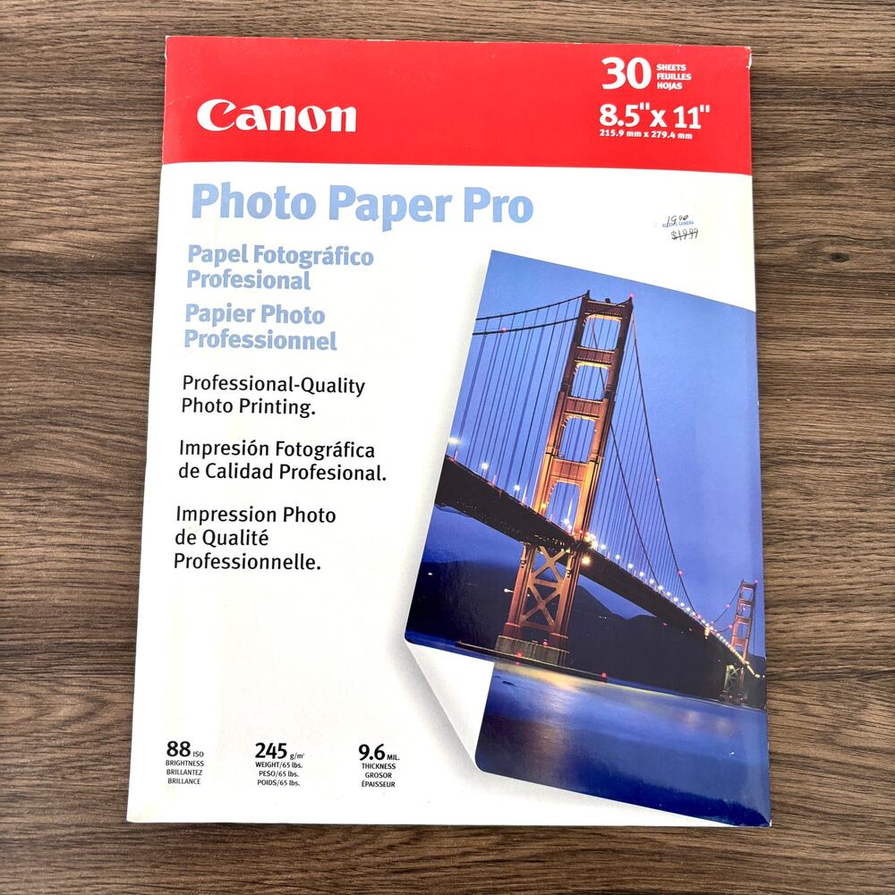 Canon Photo Paper Pro 8x5" x 11" Letter - Open Package - 22 Sheets